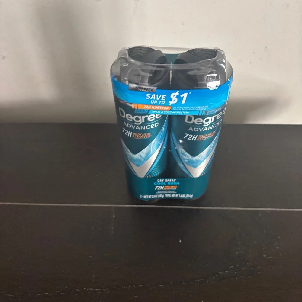 Degree Advanced Cool Rush 72H Dry Spray‎ Antiperspirant Twin Pack 2 x 3.8oz